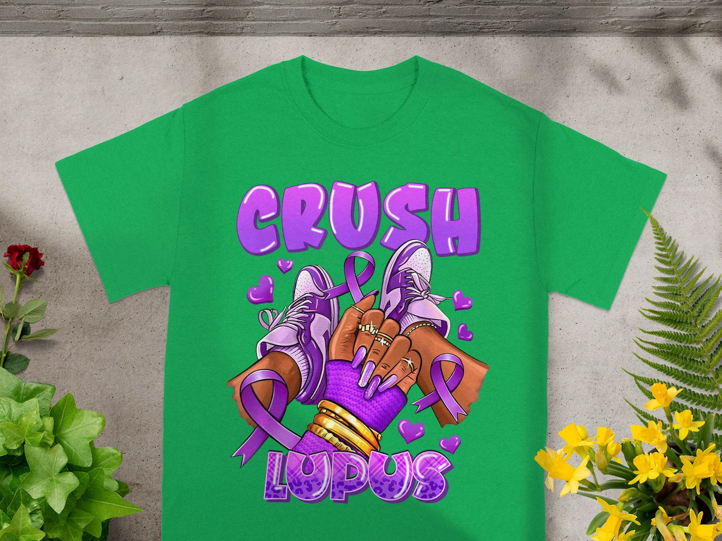 Crush Lupus Awareness Graphic Tee for Support