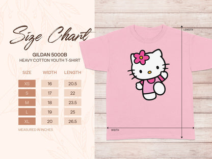 GILDAN 5000B YOUTH T-SHIRT SIZE CHART product type