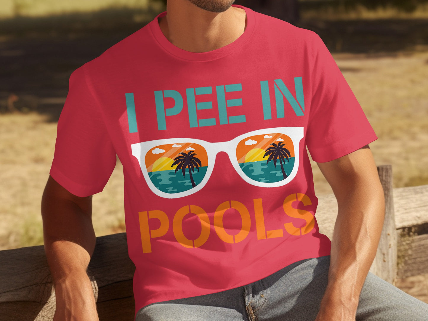 I Pee In Pools Funny Beach Sunglasses Graphic Shirt