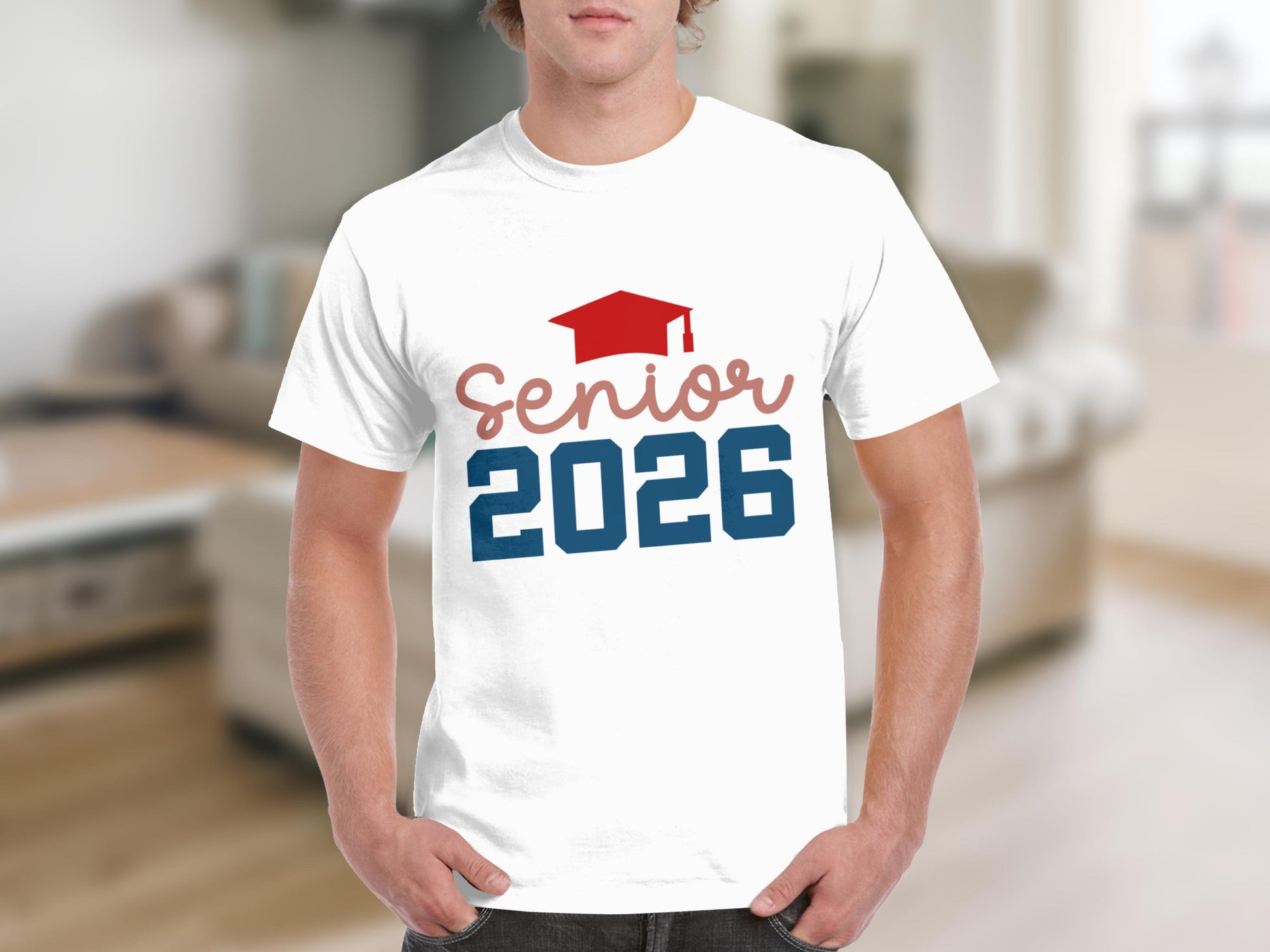 Senior 2026 Graduation Cap T-shirt Graduation Gift Tee