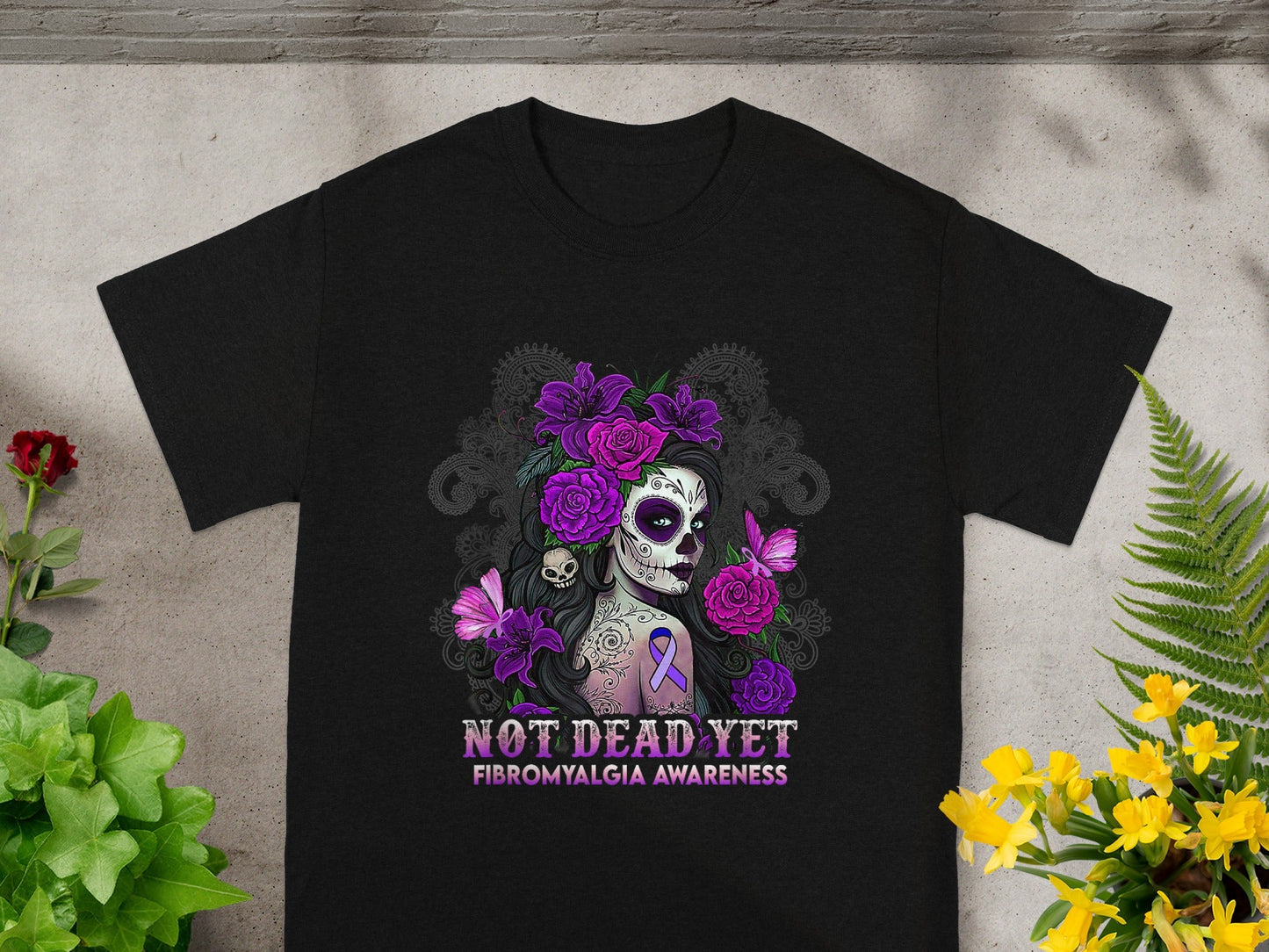 Not Dead Yet Fibromyalgia Awareness t-shirt