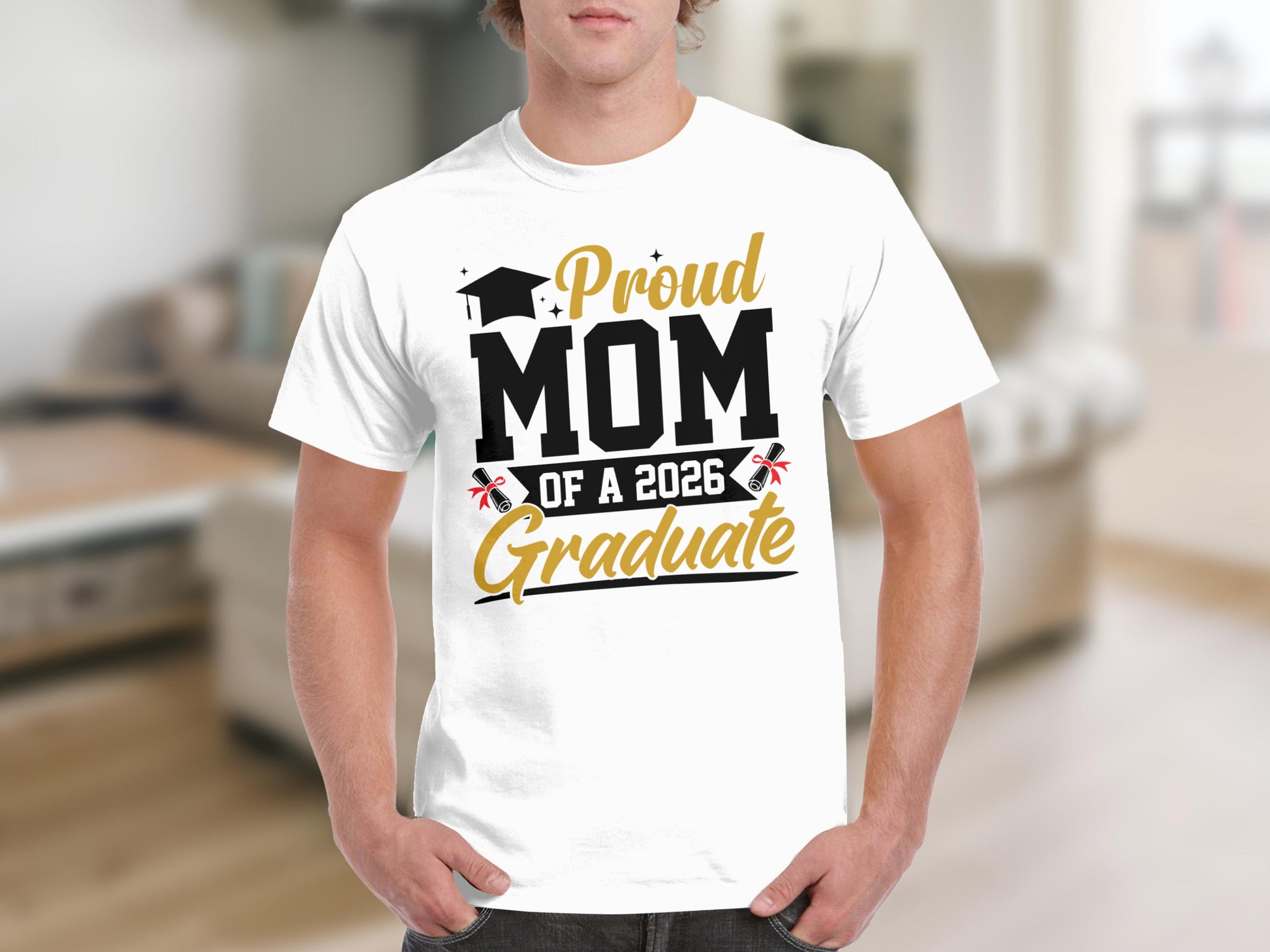 Proud Mom of a 2026 Graduate T-shirt Graduation Gift
