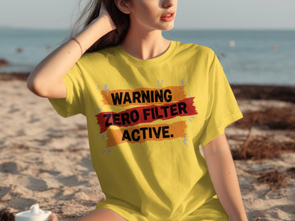 Warning Zero Filter Active Graphic T-shirt product