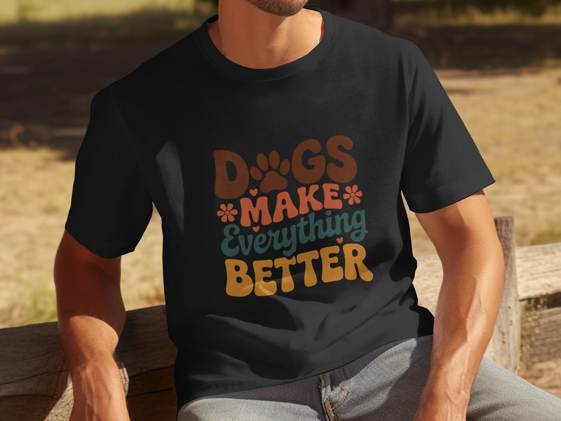 Dogs Make Everything Better Graphic T-shirt