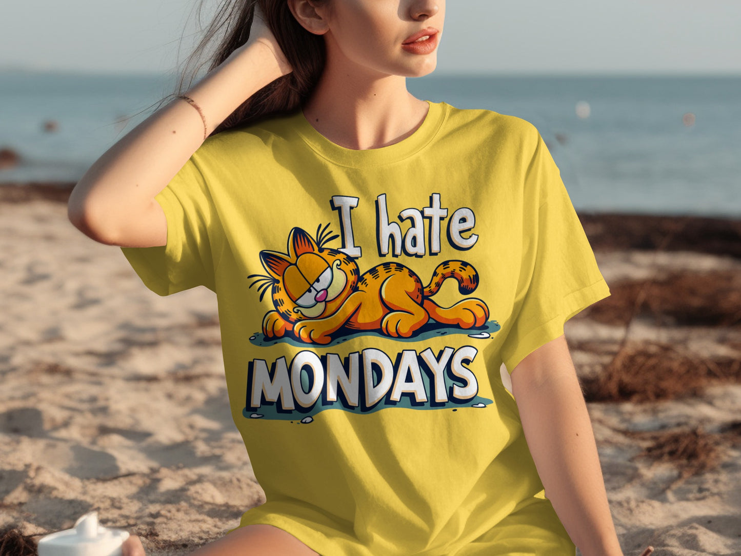 I Hate Mondays Garfield Graphic Tee Shirt