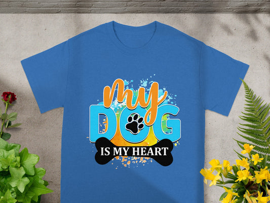 My Dog Is My Heart Graphic T-Shirt for Pet Lovers