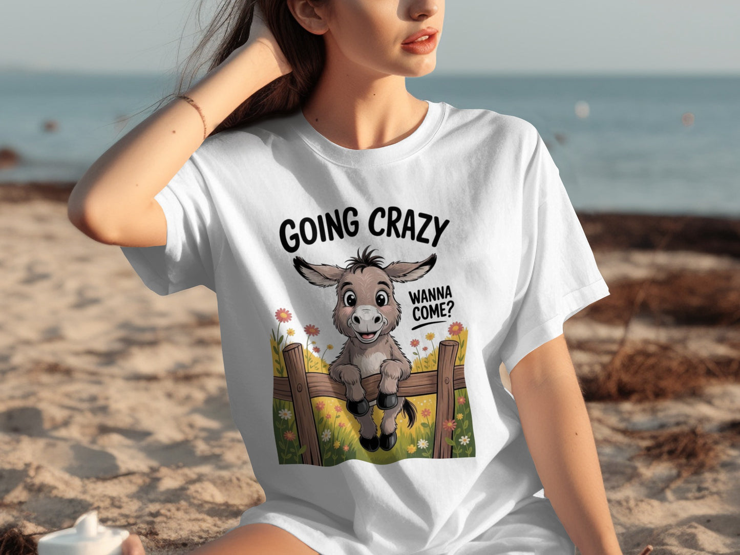 Going Crazy Wanna Come Donkey Graphic T-shirt