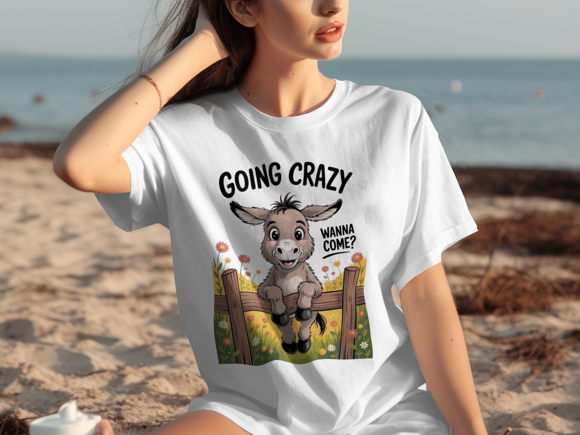 Going Crazy Wanna Come Donkey Graphic T-shirt