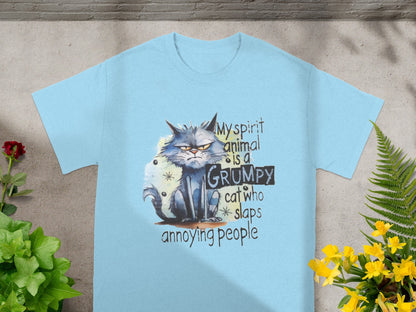 My spirit animal is a grumpy cat who slaps T-shirt