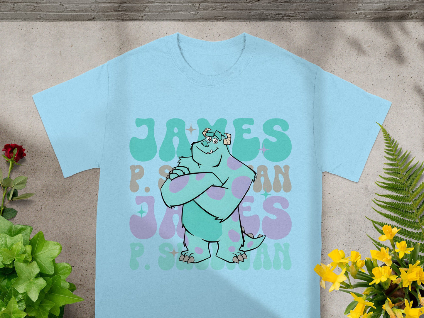 Light blue t-shirt featuring James P. Sullivan from Monsters, Inc.
