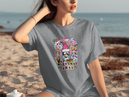 Cute Cartoon Characters Holiday Theme T-shirt