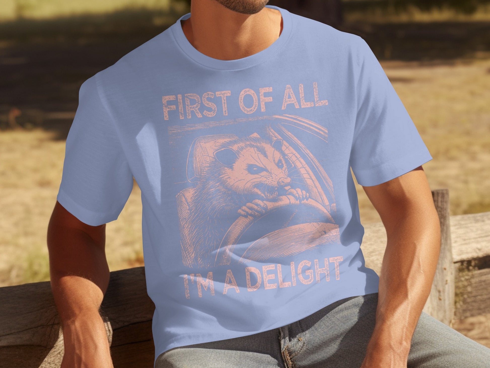 First Of All I'm A Delight Funny Animal Graphic T-shirt