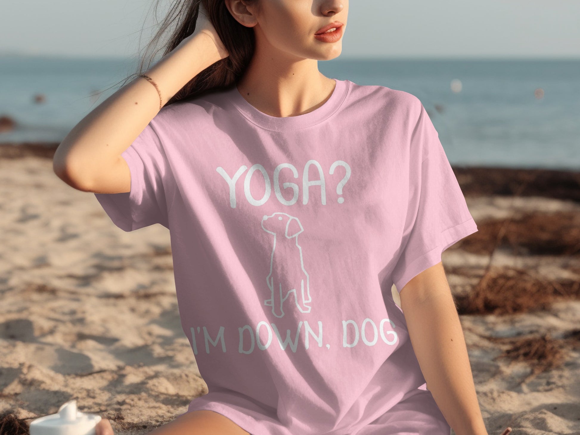 Yoga I'm Down Dog Graphic Tee Shirt