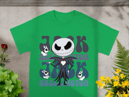 Green t-shirt with Jack Skellington and "Jack Skeleton" text.