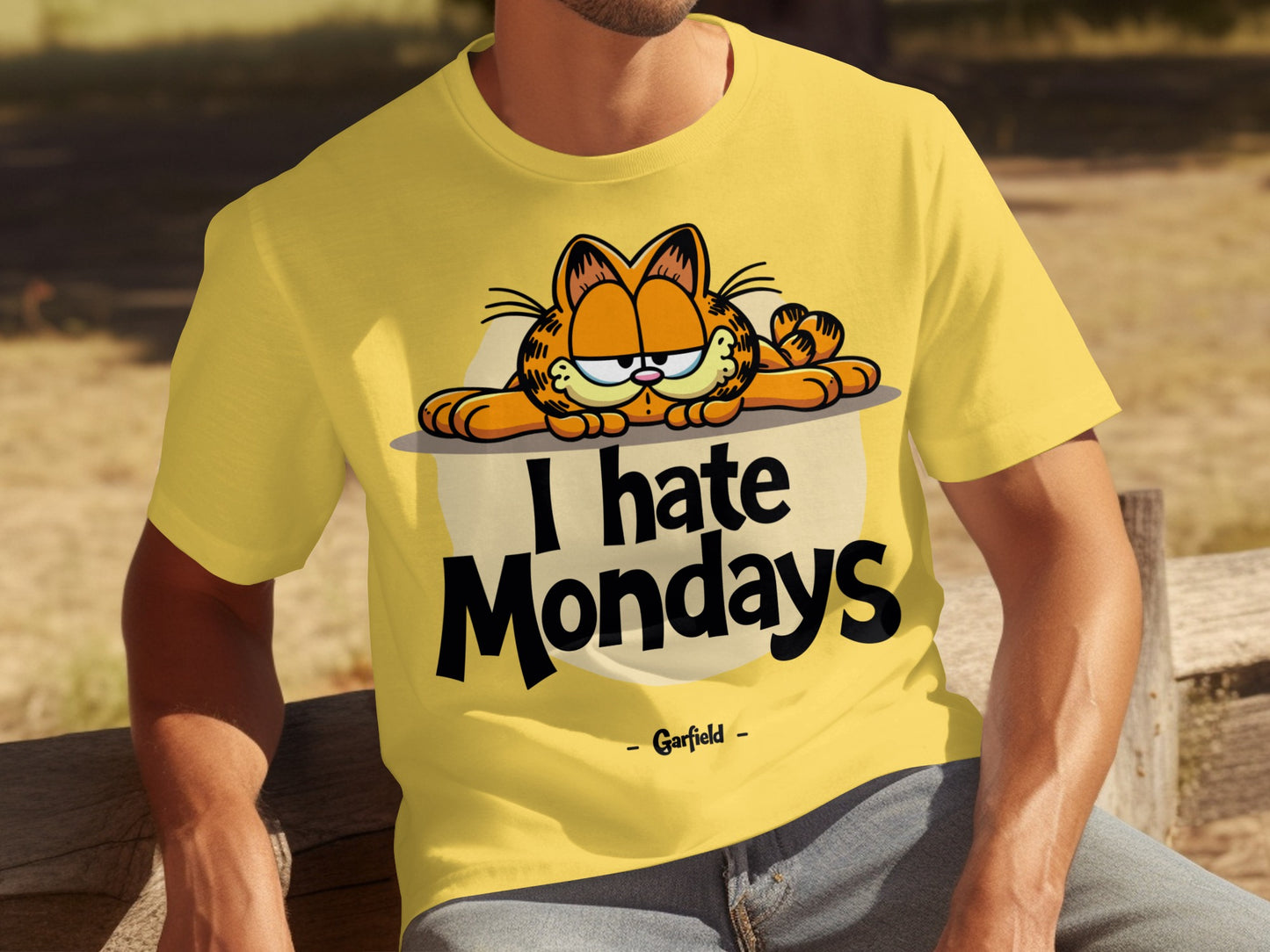 I Hate Mondays Garfield T-shirt Fun Graphic Apparel