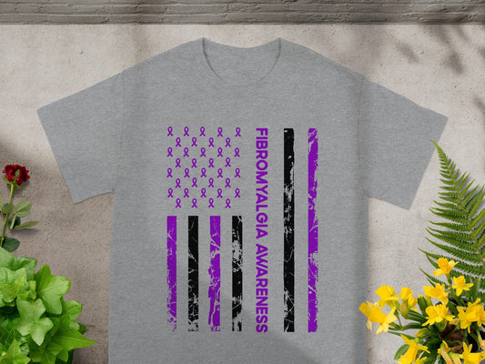 Fibromyalgia Awareness Flag Design T-Shirt