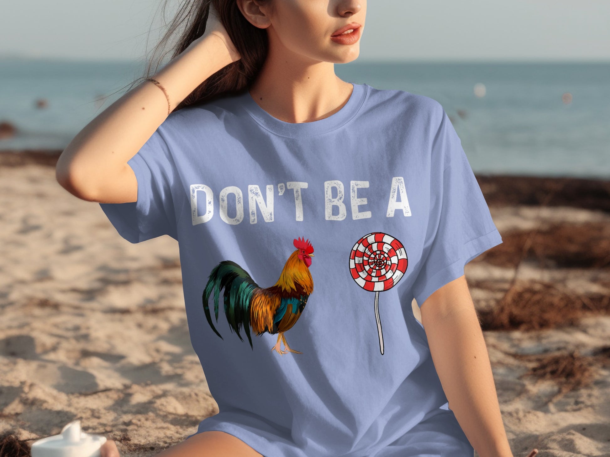 Don't Be A Rooster And Lollipop Graphic T-Shirt