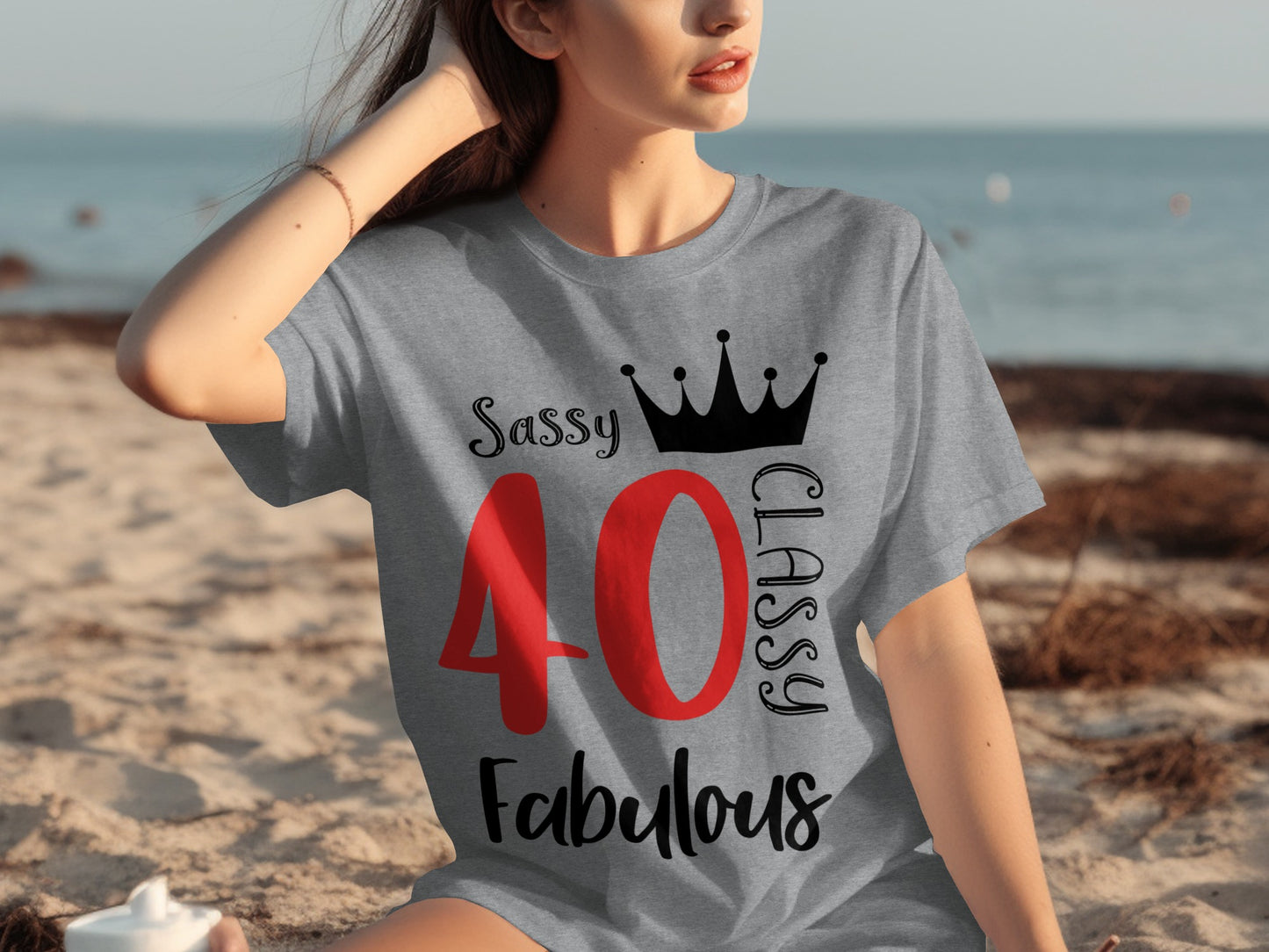 Sassy Classy Fabulous 40 Birthday Crown T-Shirt