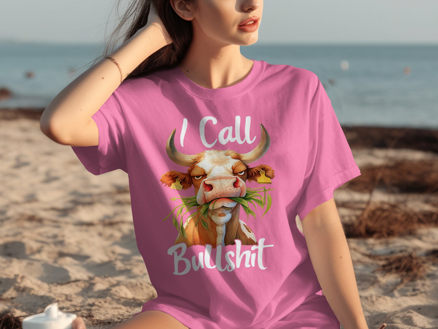 I Call Bullshit Funny Cow Graphic T-Shirt