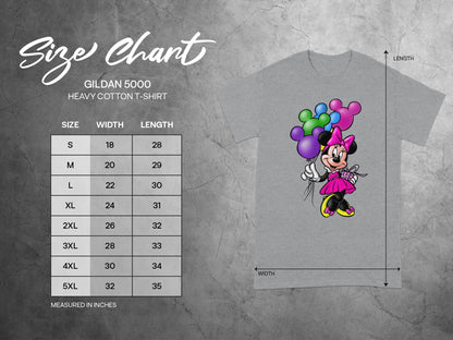 Minnie Mouse Balloons Gildan 5000 T-shirt product type