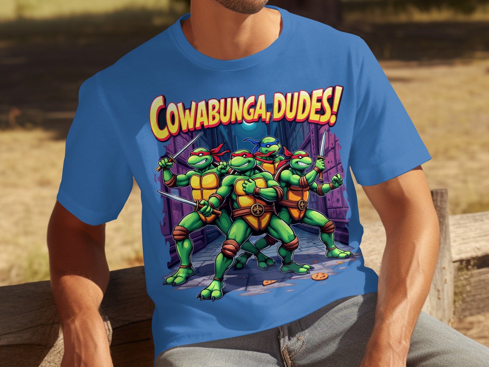 Cowabunga Dudes Ninja Turtle Graphic Tee Shirt