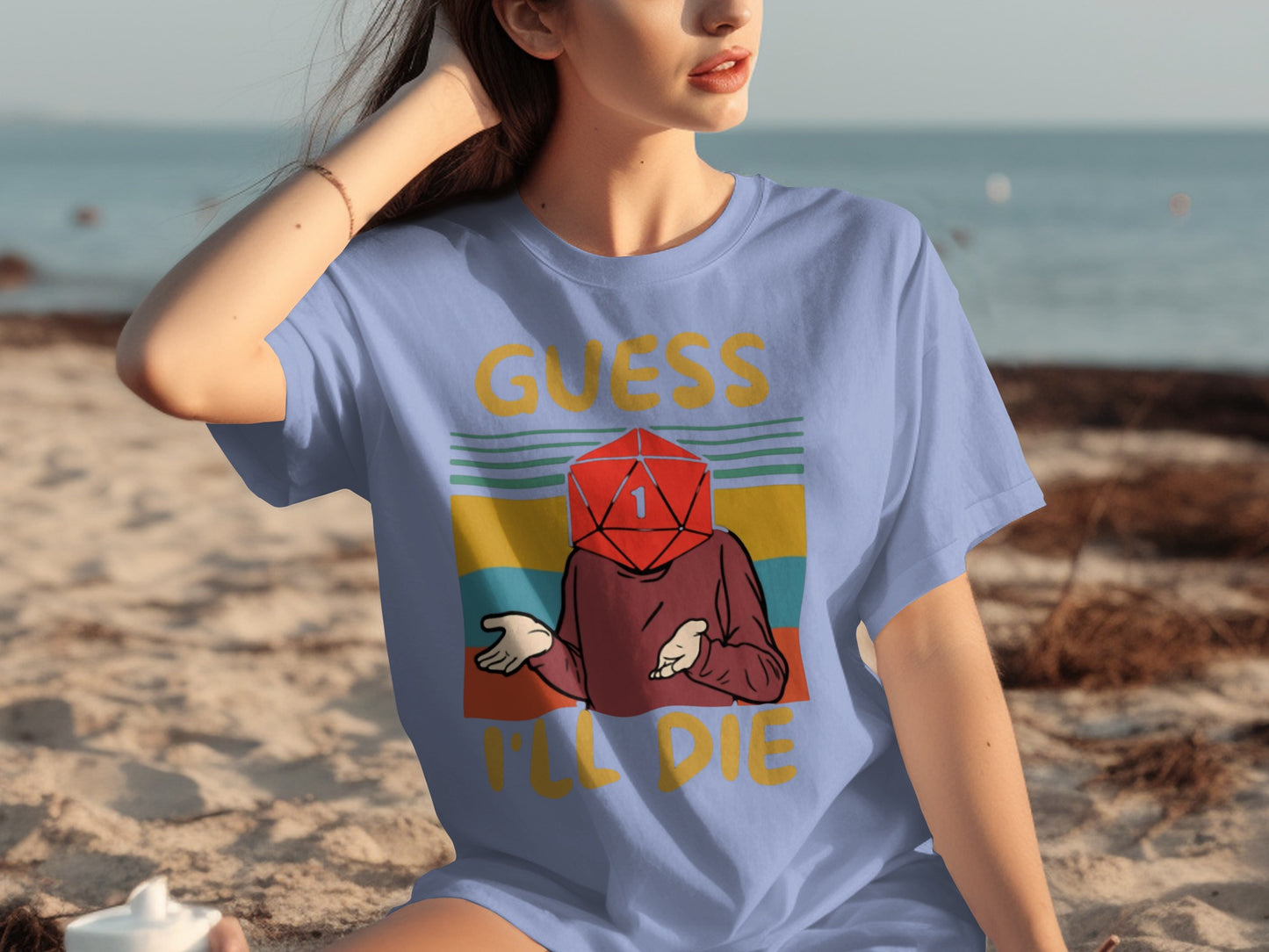 Guess I'll Die Dice Head Graphic Printed Shirt