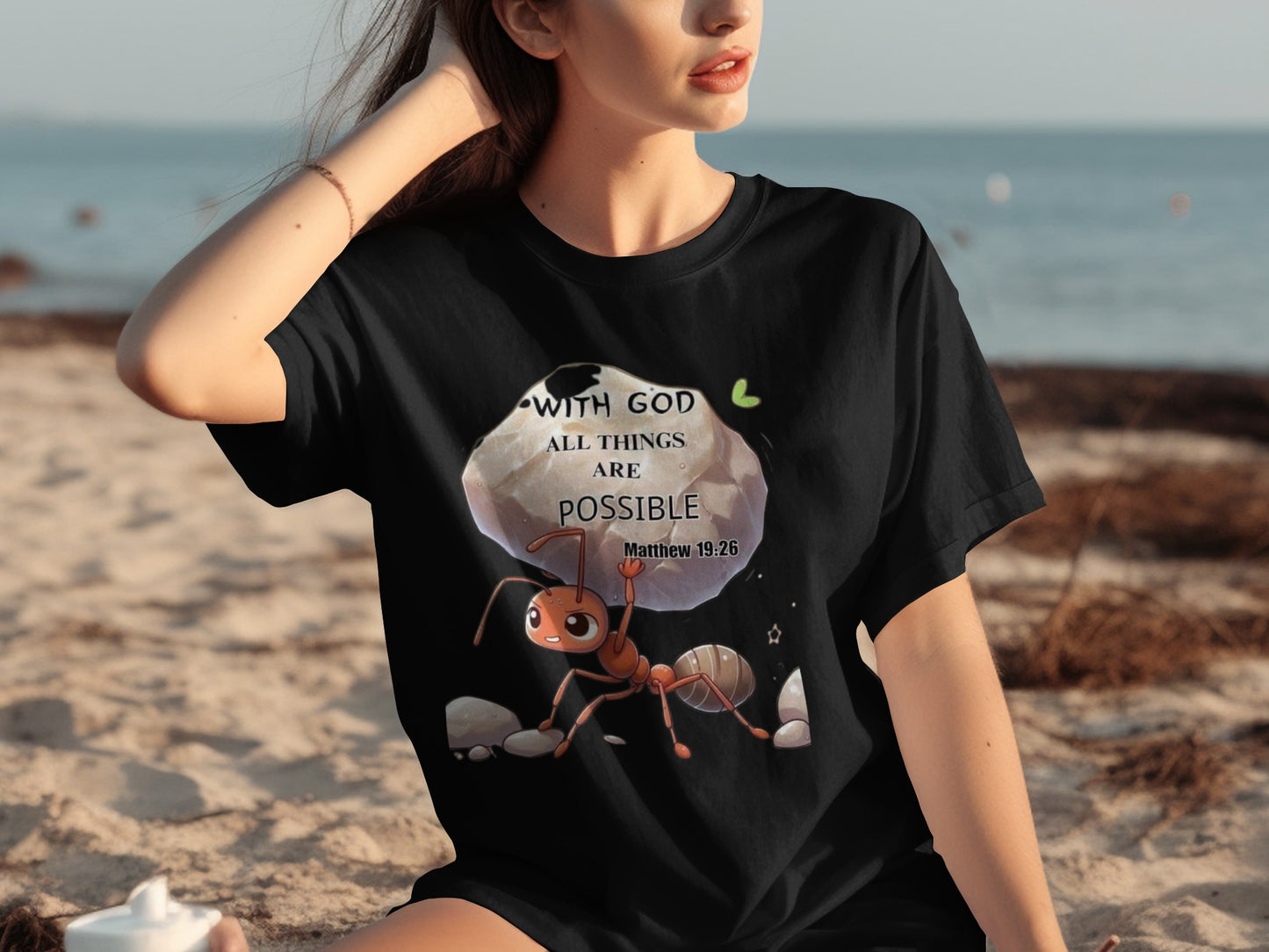 Inspirational 'With God All Things Are Possible T-Shirt
