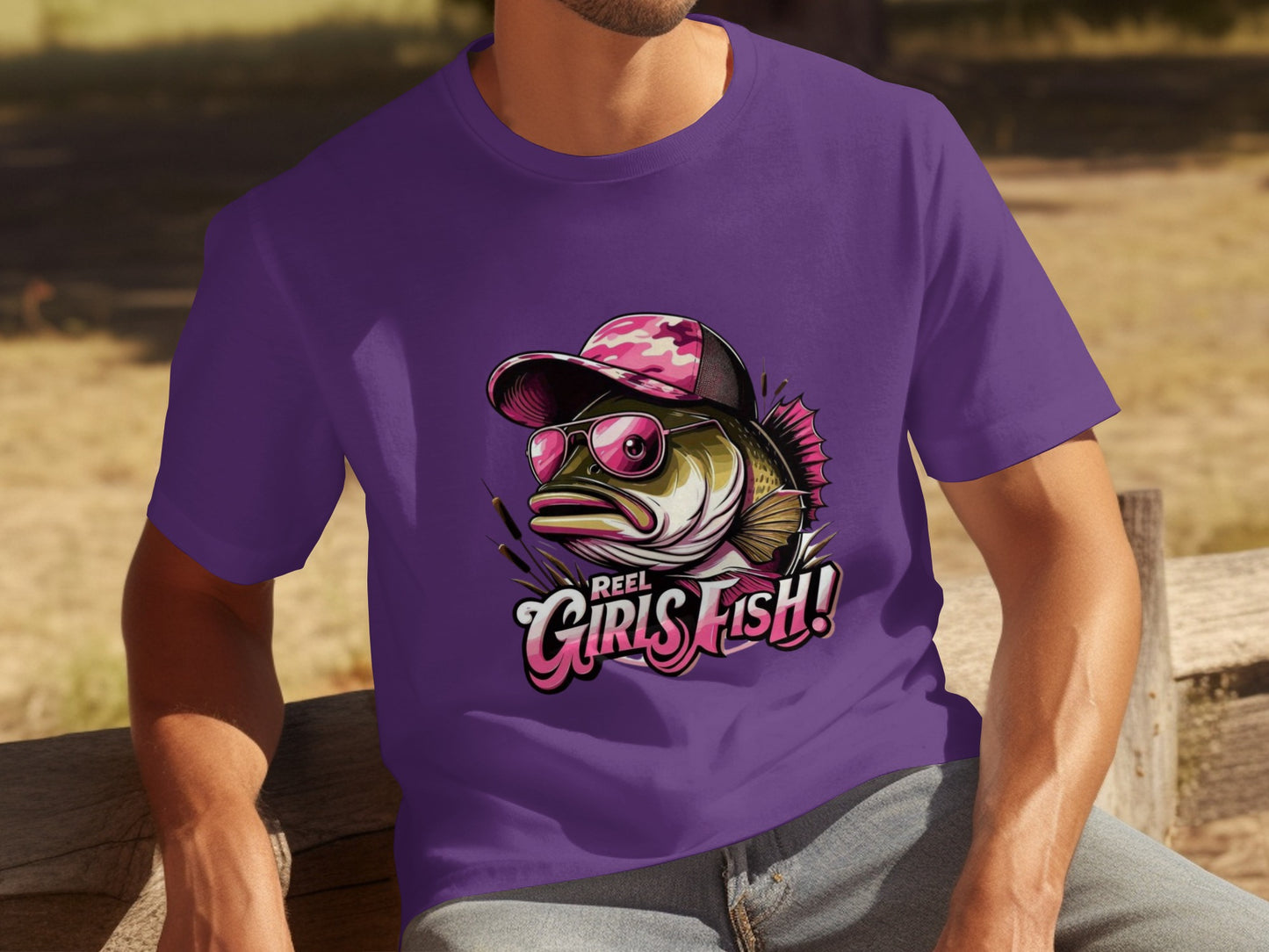 Reel Girls Fish Purple T-Shirt For Fishing Enthusiasts