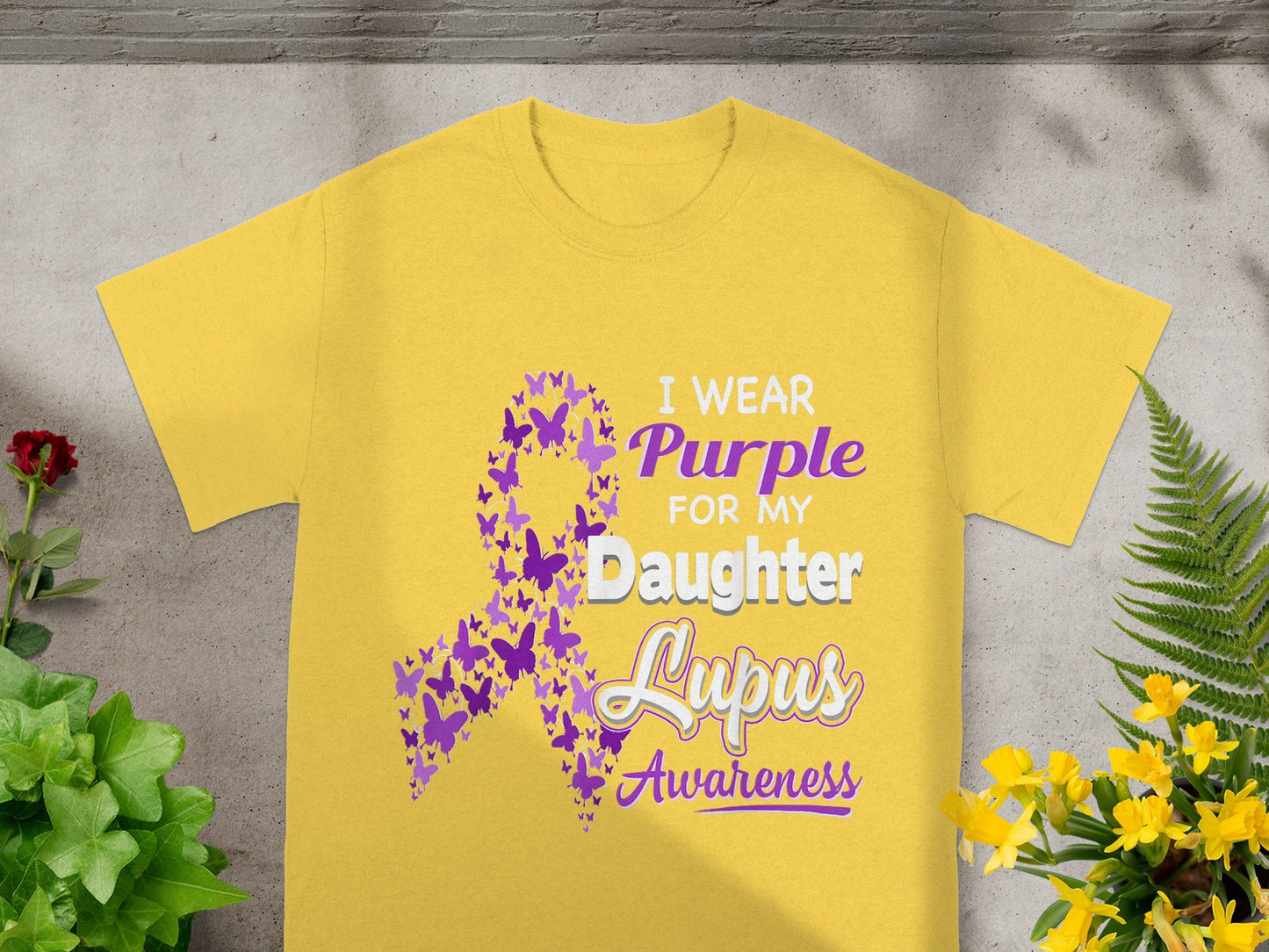 I Wear Purple For My Daughter Lupus Awareness Shirt
