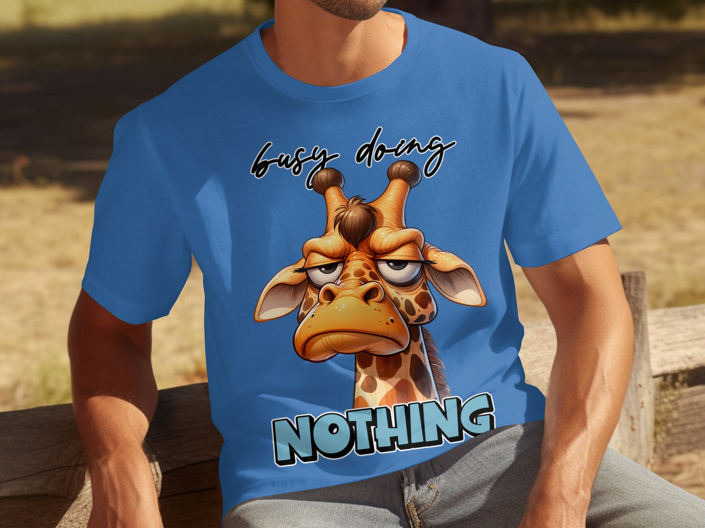 Busy Doing Nothing Lazy Giraffe T-Shirt