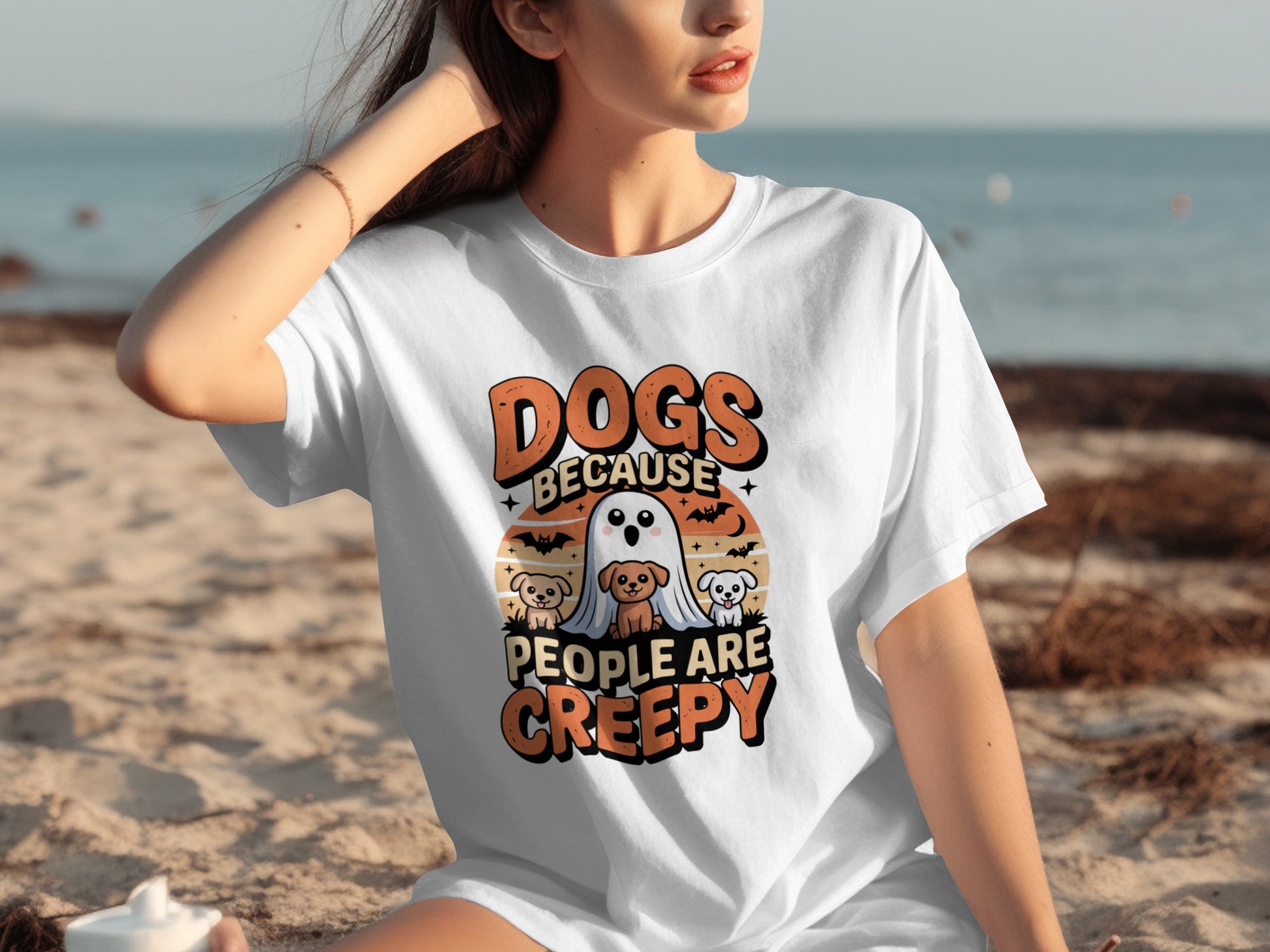 Dogs Because People Are Creepy Graphic T-shirt