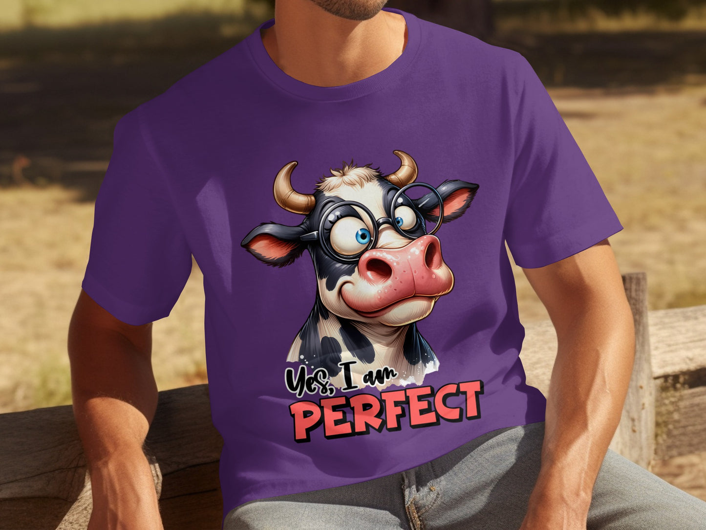 Yes I am Perfect Funny Cow T-Shirt