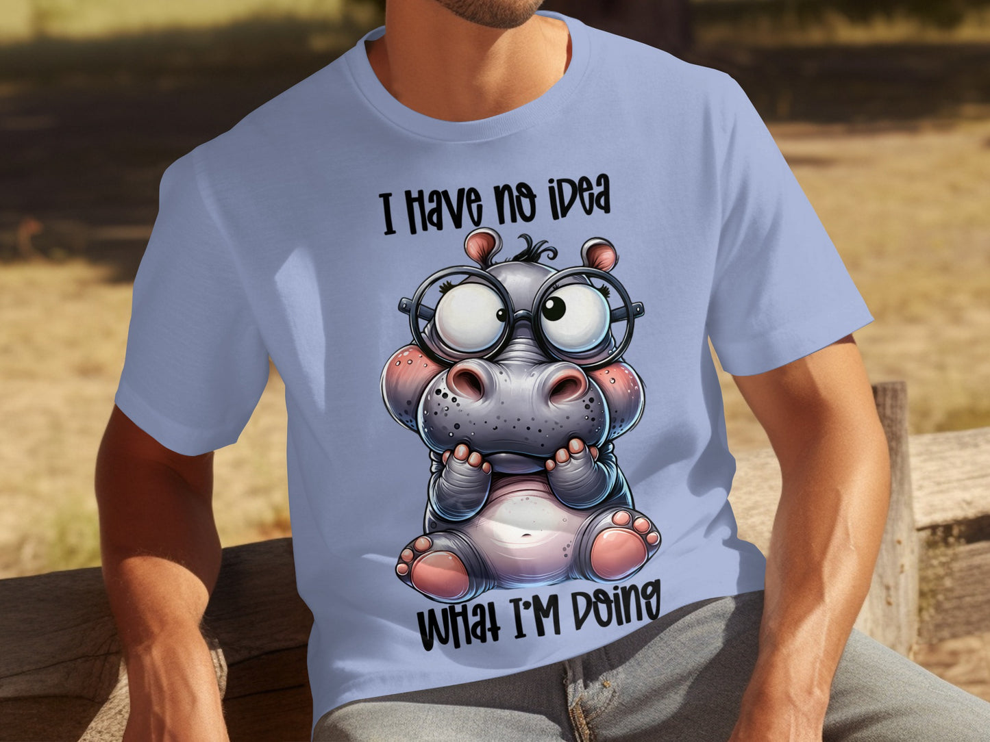 I Have No Idea What I'm Doing Hippo Graphic T-Shirt