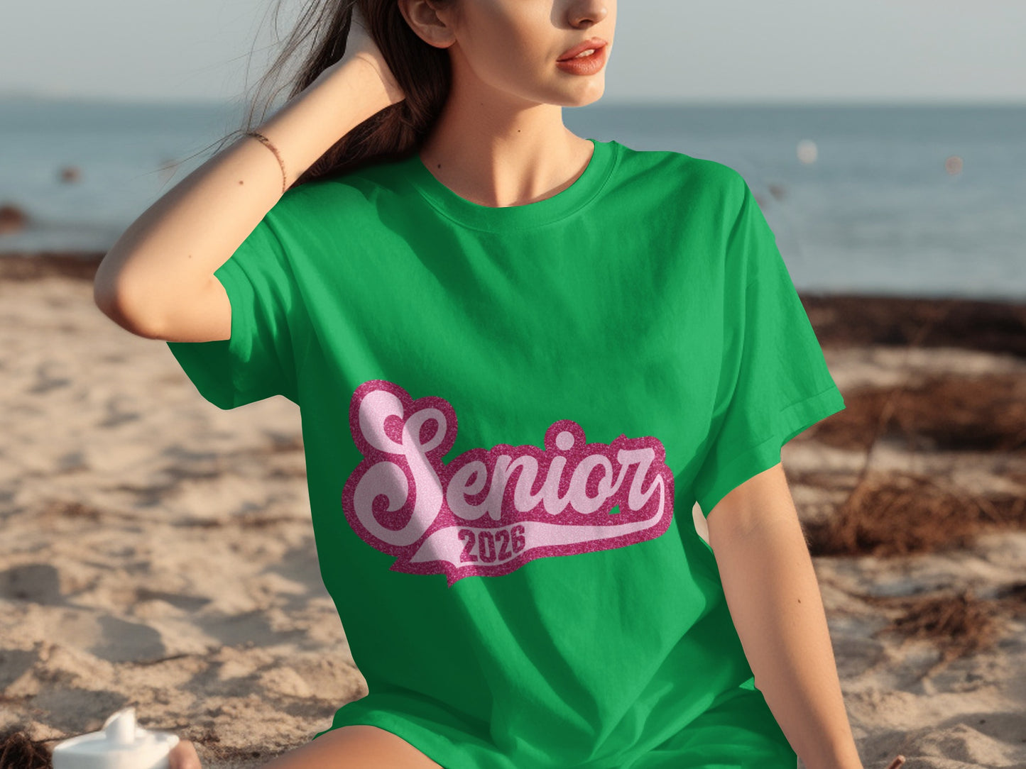 Senior 2026 Glitter Graphic T-Shirt for Class Pride
