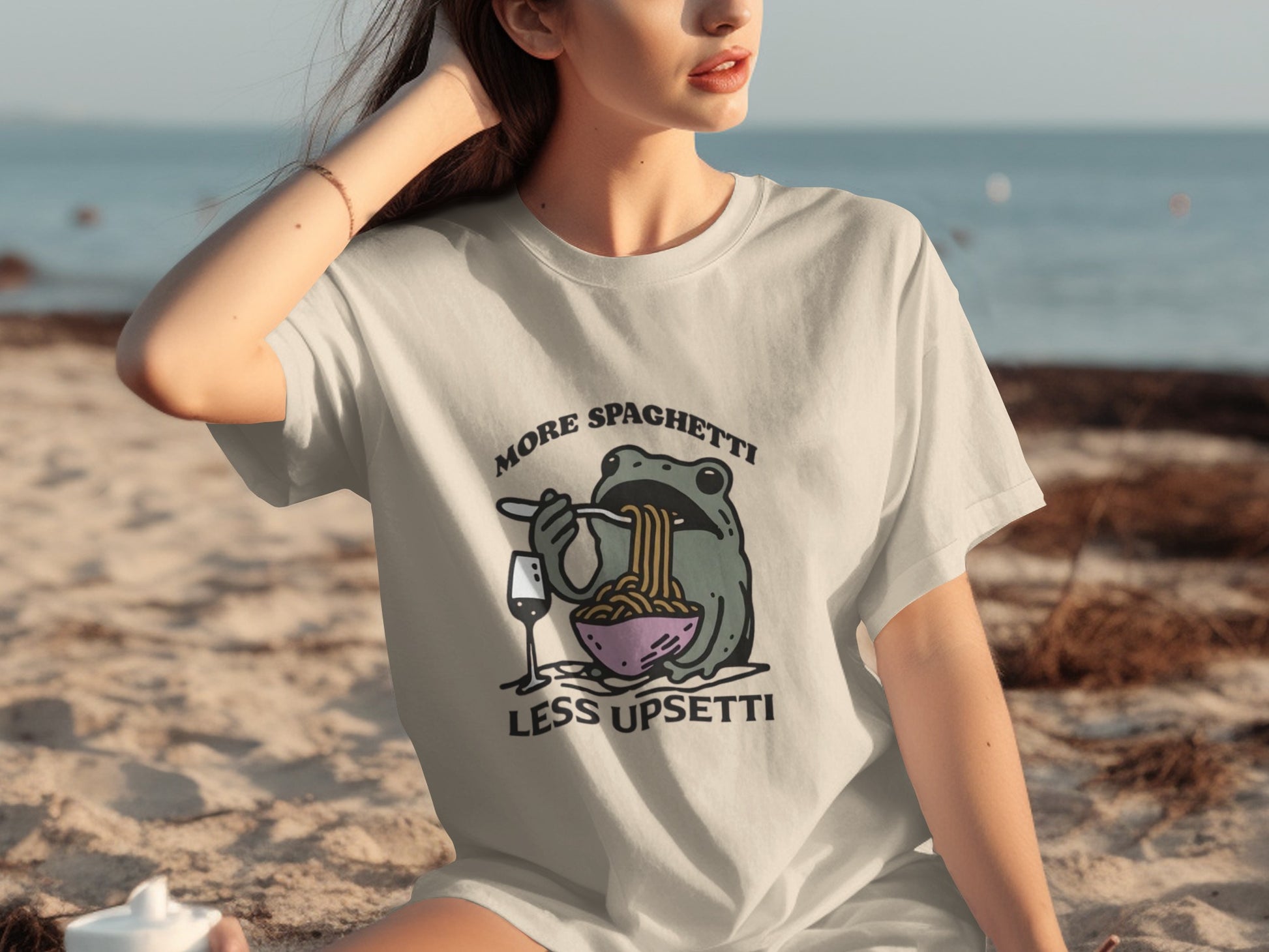 More Spaghetti Less Upsetti Funny Graphic T-Shirt