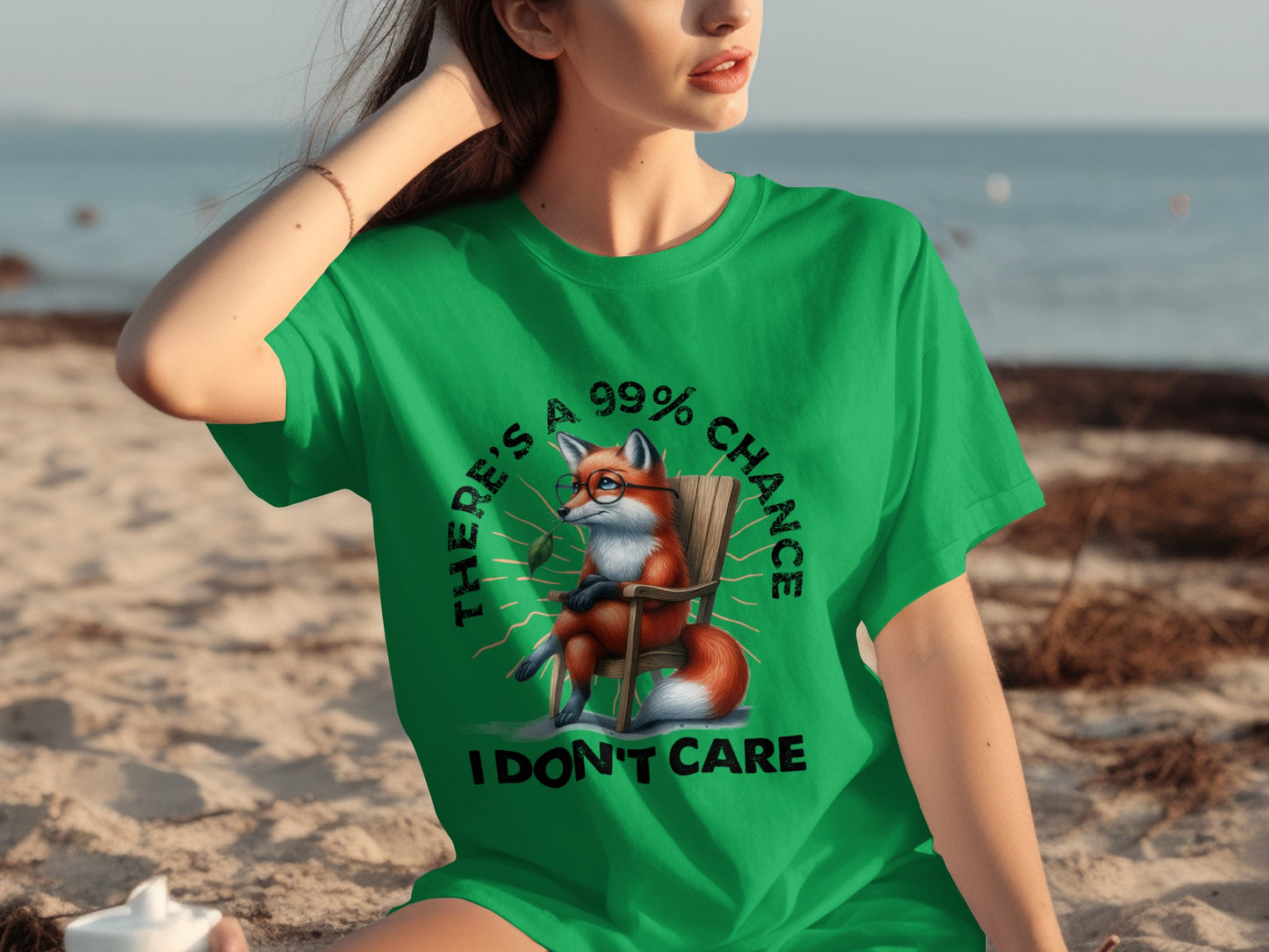 There's a 99% Chance I Don't Care Fox T-Shirt