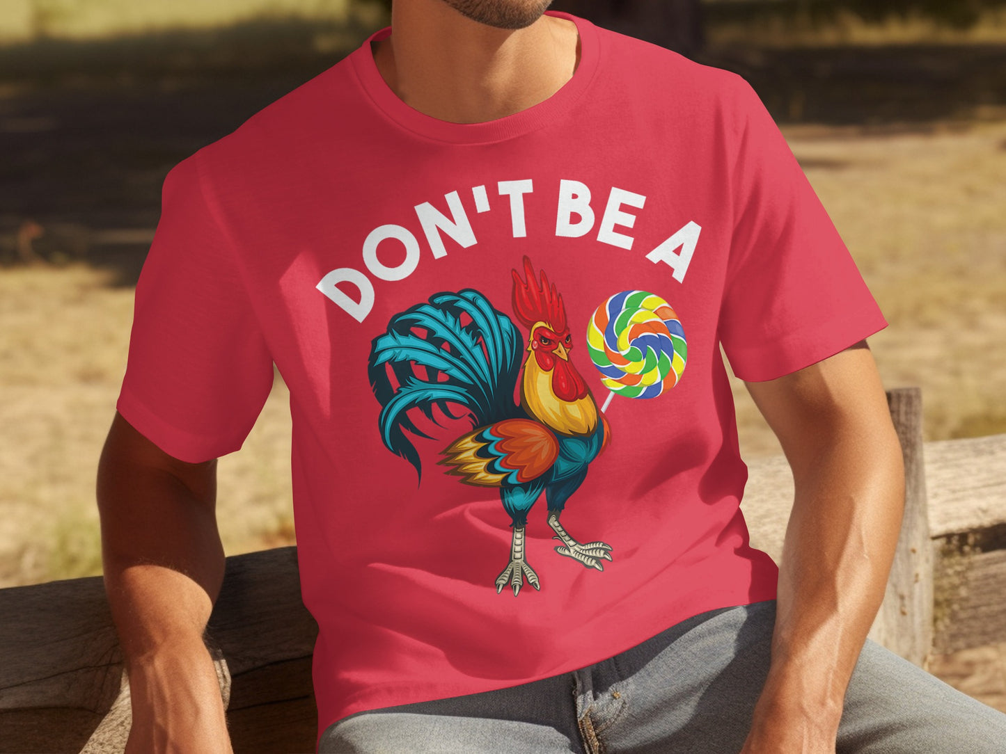 Don't Be A Rooster with Lollipop Graphic T-shirt