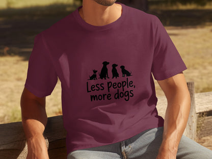 Less People More Dogs Graphic Tee Shirt Product