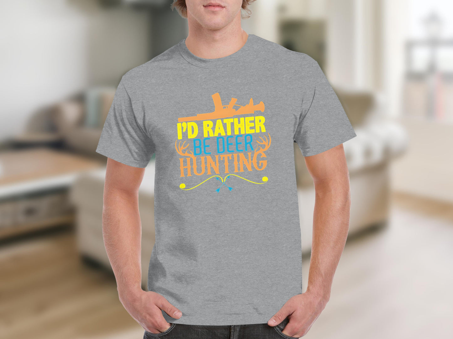 I'd Rather Be Deer Hunting Graphic T-Shirt