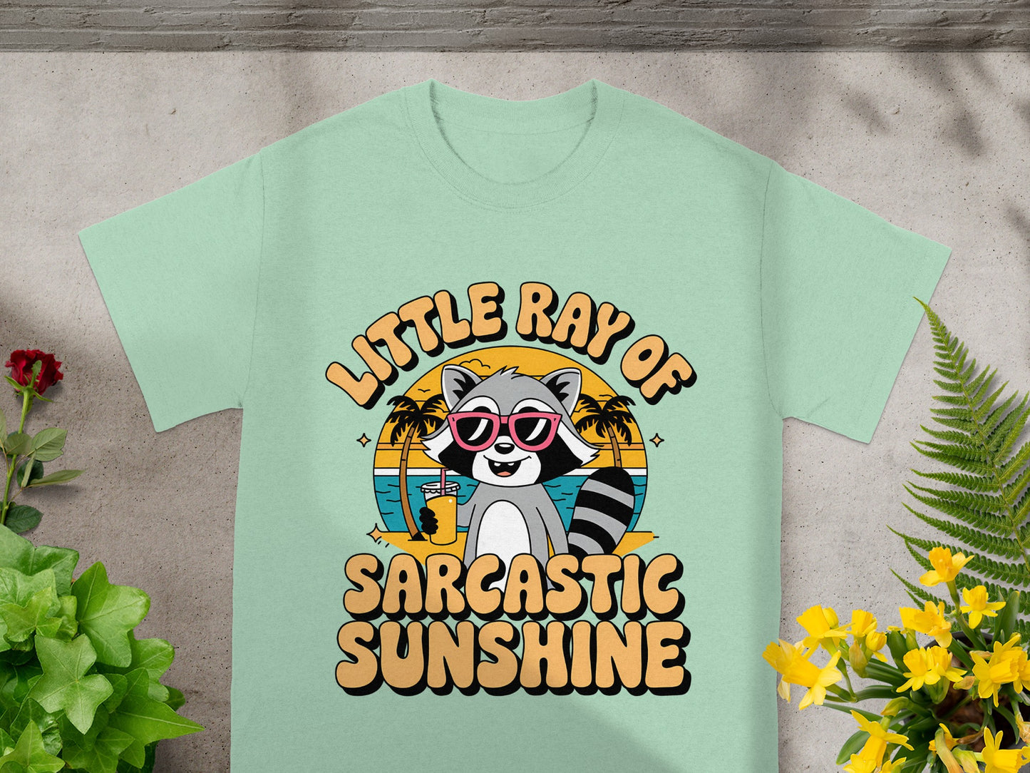 Little Ray of Sarcastic Sunshine Raccoon Tee
