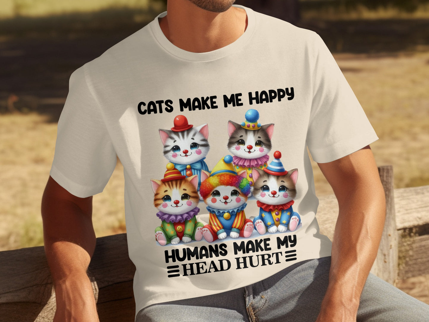 Cats Make Me Happy Humans Make My Head Hurt T-shirt