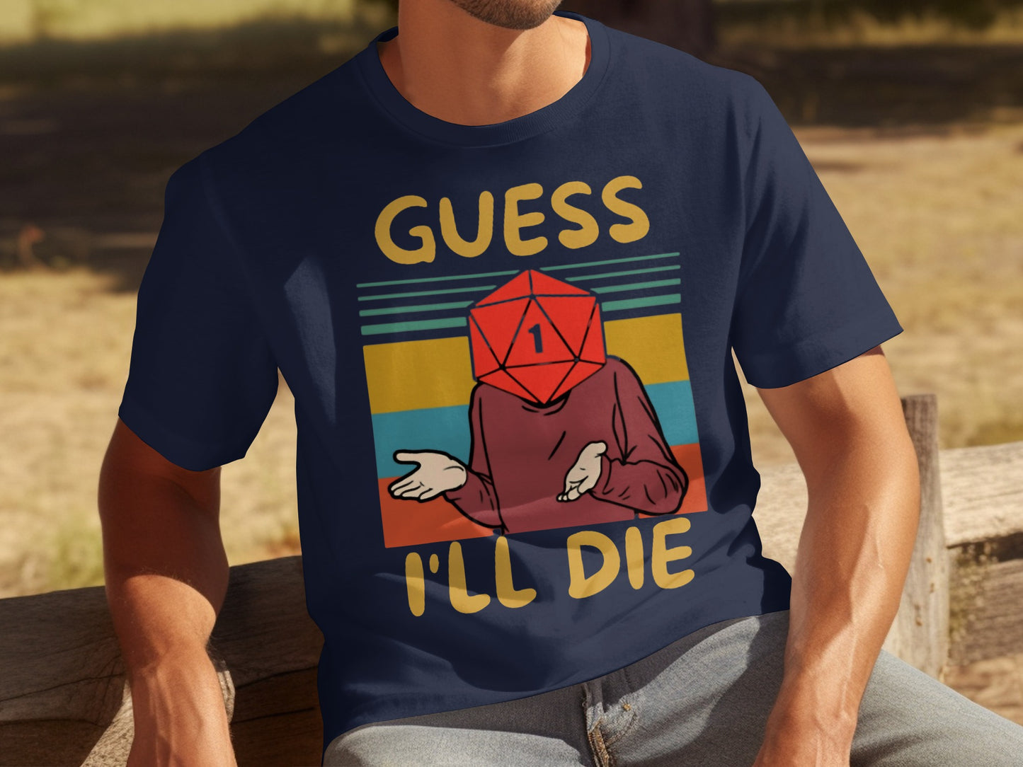 Guess I'll Die Funny Graphic Illustration Shirt