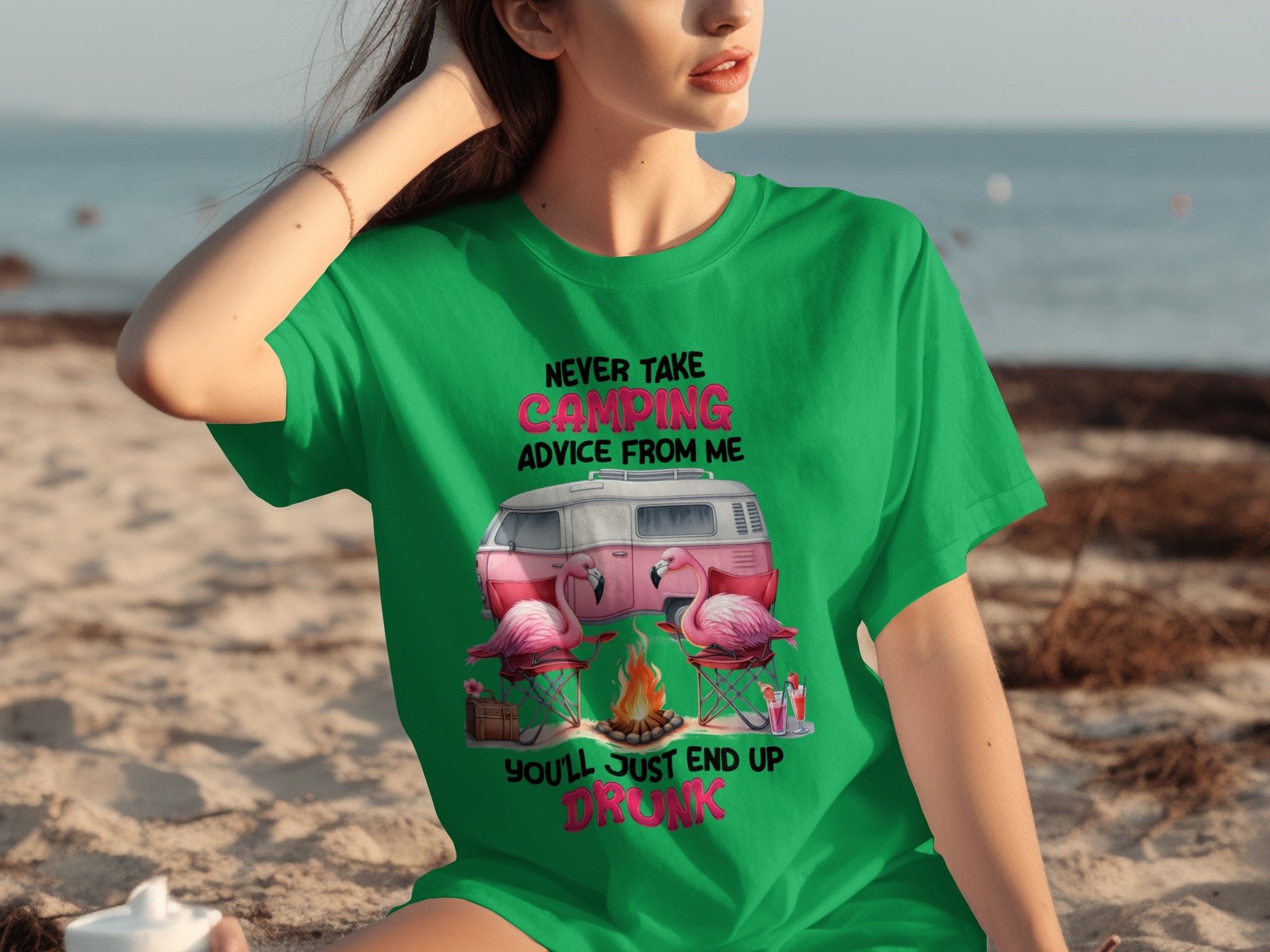 Never Take Camping Advice From Me Drunk T-shirt
