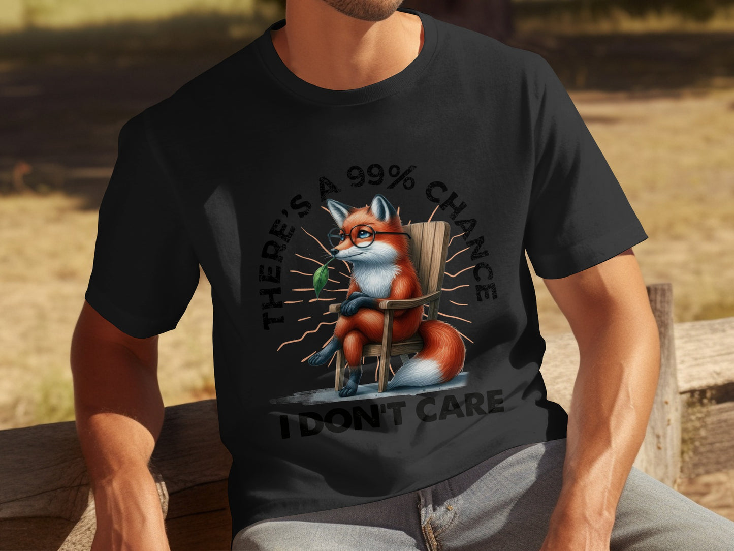 There's a 99% Chance I Don't Care Fox T-shirt