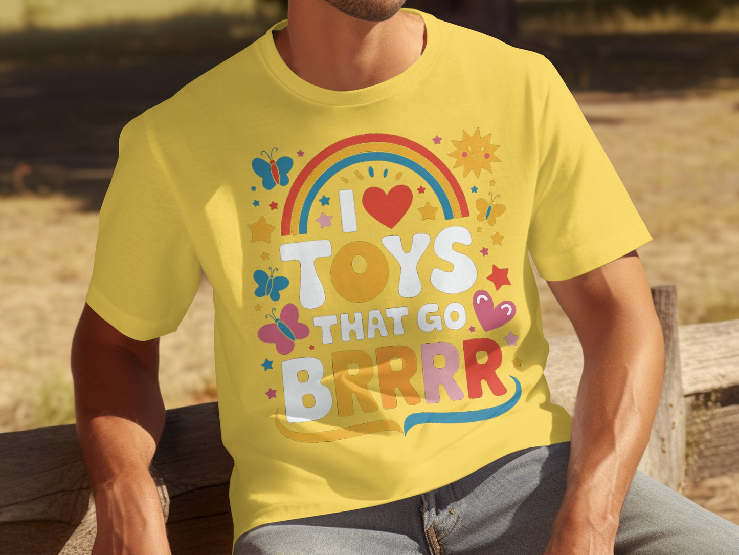 I Love Toys That Go BRRR Retro Style T-Shirt