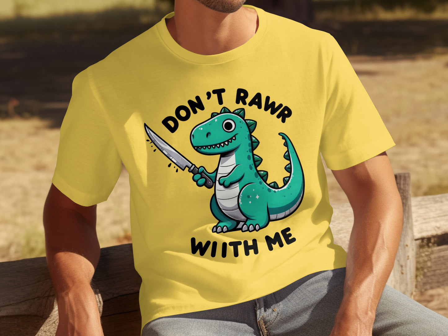 Don't Rawr With Me Dinosaur Graphic T-Shirt