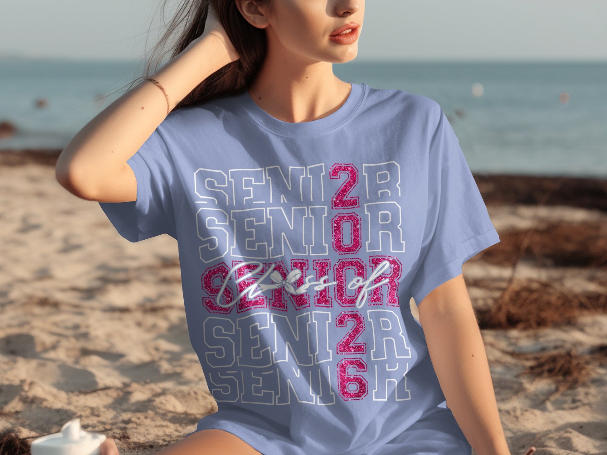 Senior 2026 Glittery Design T-Shirt Senior Class Apparel