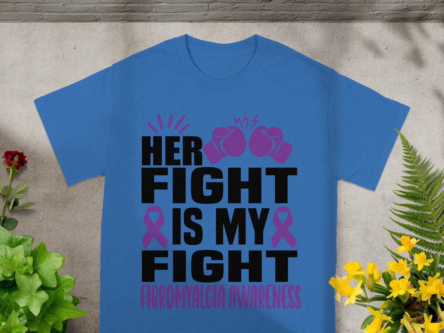 Her Fight Is My Fight Fibromyalgia Awareness Shirt