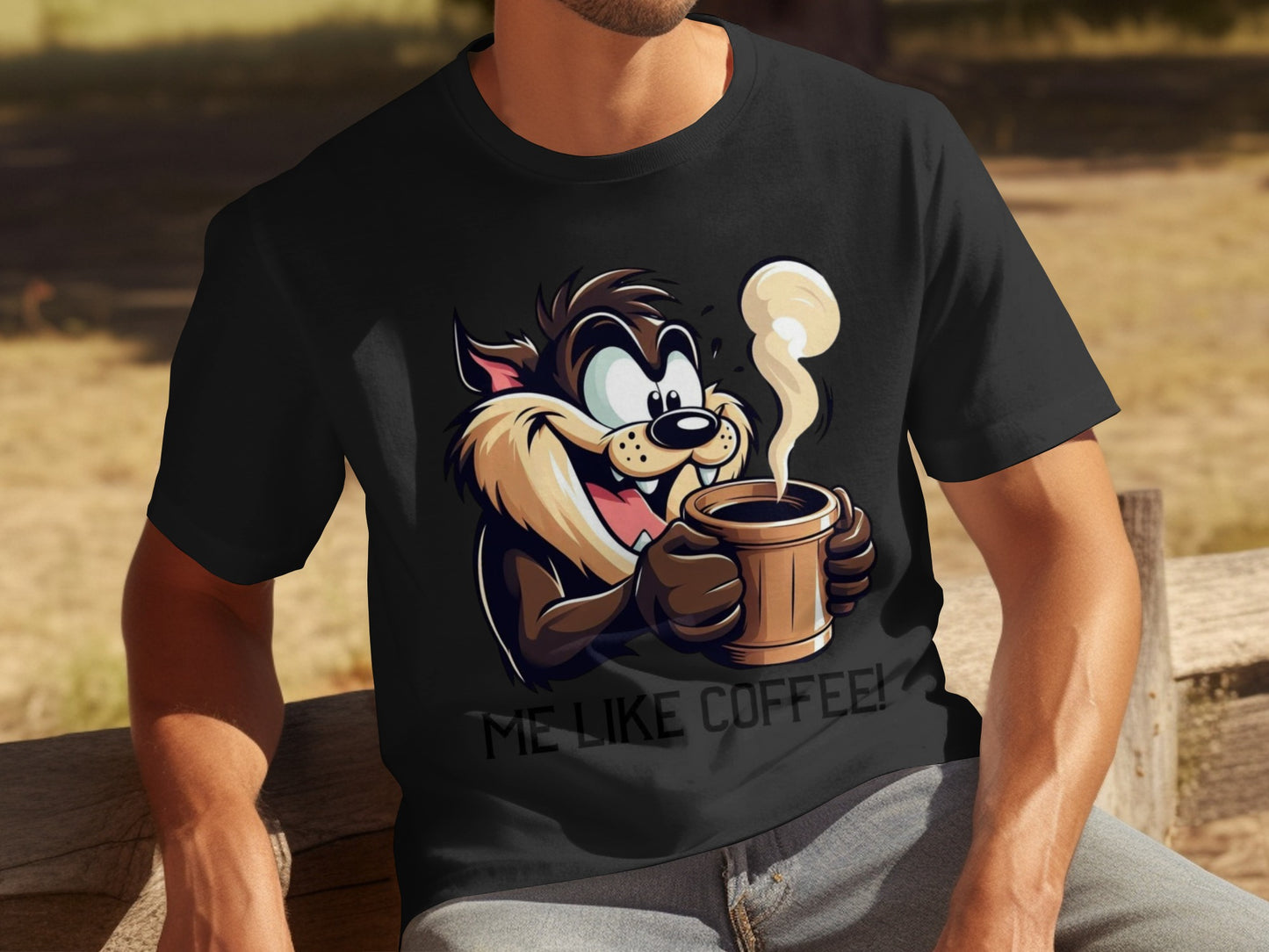Cartoon Character Loves Coffee T-Shirt for Fun Fans