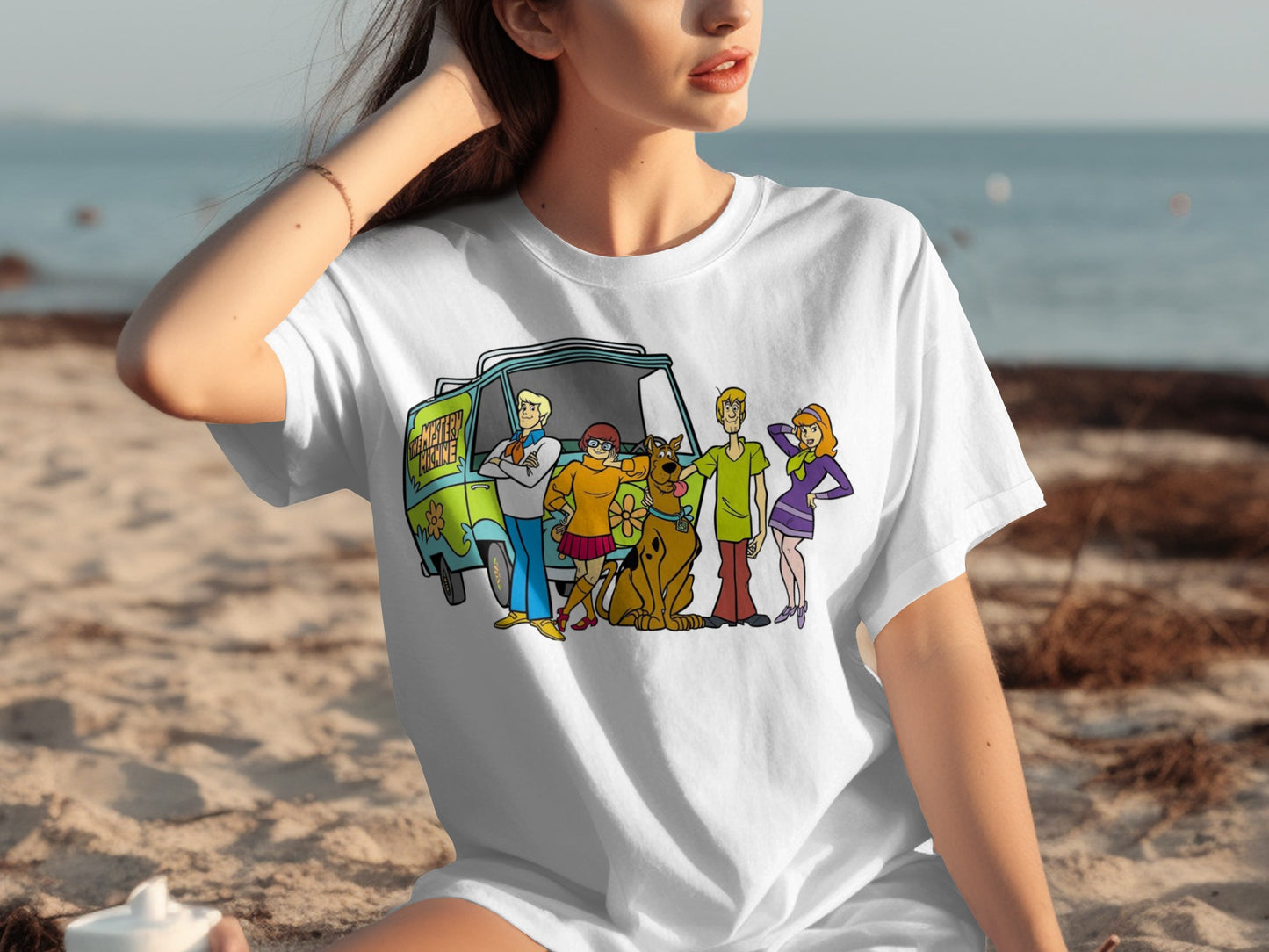 Scooby-Doo Mystery Machine Gang White T-Shirt